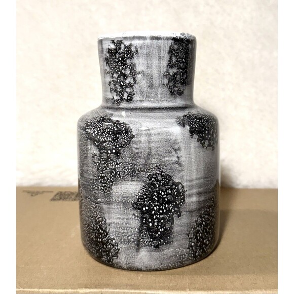 7” Black Glaze Ceramic Vase Spooky Halloween - Threshold - Picture 5 of 8